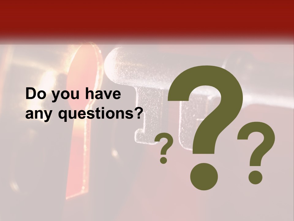 A Key On A Keyhole With A Red Background PowerPoint Template