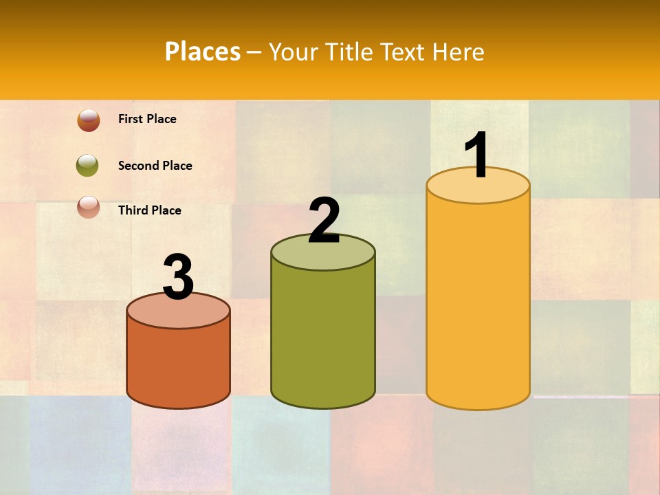 A Colorful Background With Squares Of Different Colors PowerPoint Template