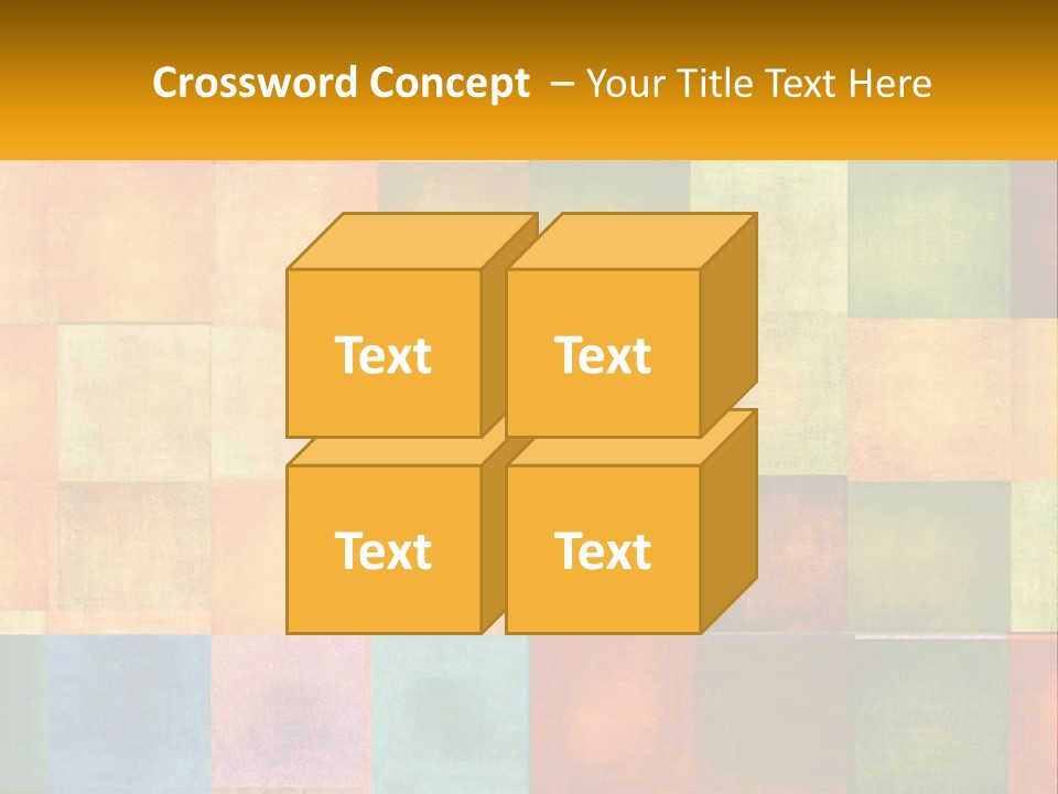A Colorful Background With Squares Of Different Colors PowerPoint Template
