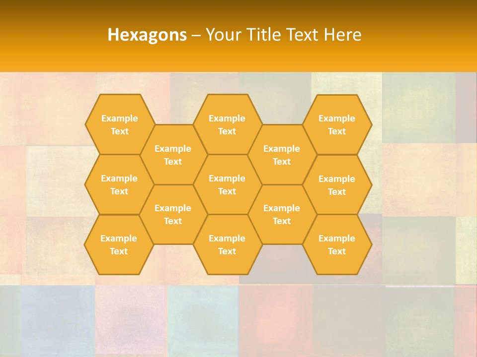 A Colorful Background With Squares Of Different Colors PowerPoint Template