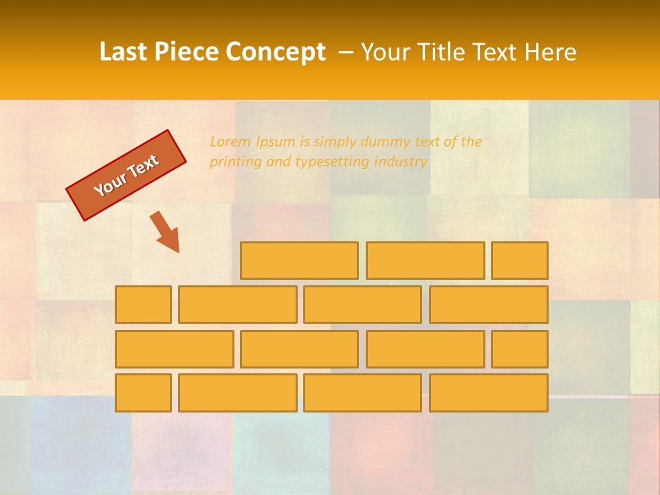 A Colorful Background With Squares Of Different Colors PowerPoint Template