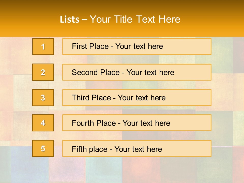 A Colorful Background With Squares Of Different Colors PowerPoint Template