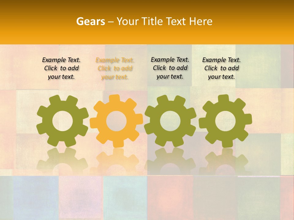 A Colorful Background With Squares Of Different Colors PowerPoint Template