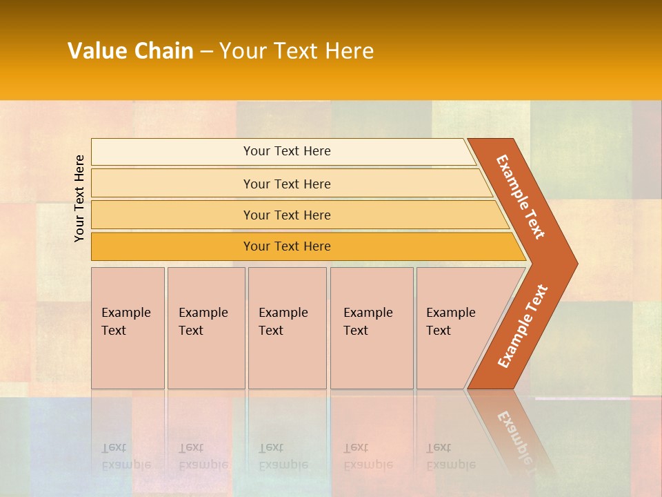 A Colorful Background With Squares Of Different Colors PowerPoint Template