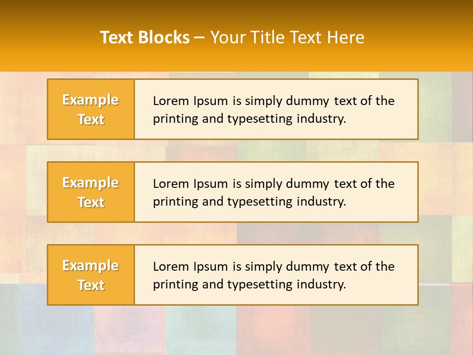 A Colorful Background With Squares Of Different Colors PowerPoint Template