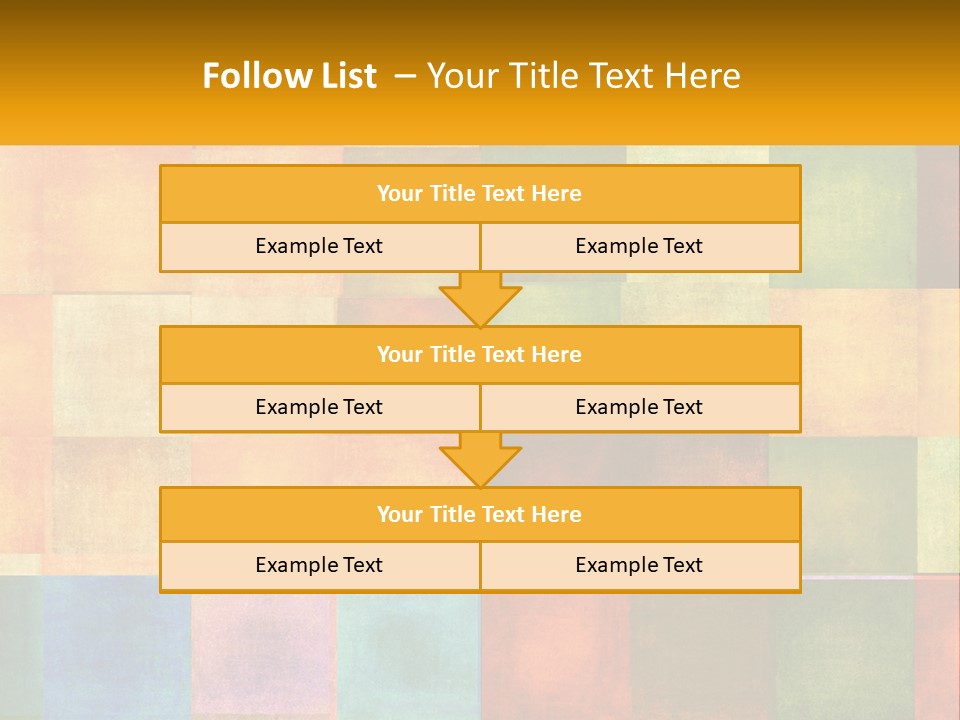 A Colorful Background With Squares Of Different Colors PowerPoint Template