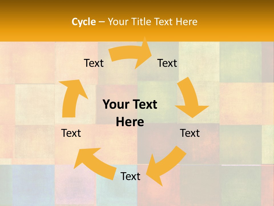 A Colorful Background With Squares Of Different Colors PowerPoint Template