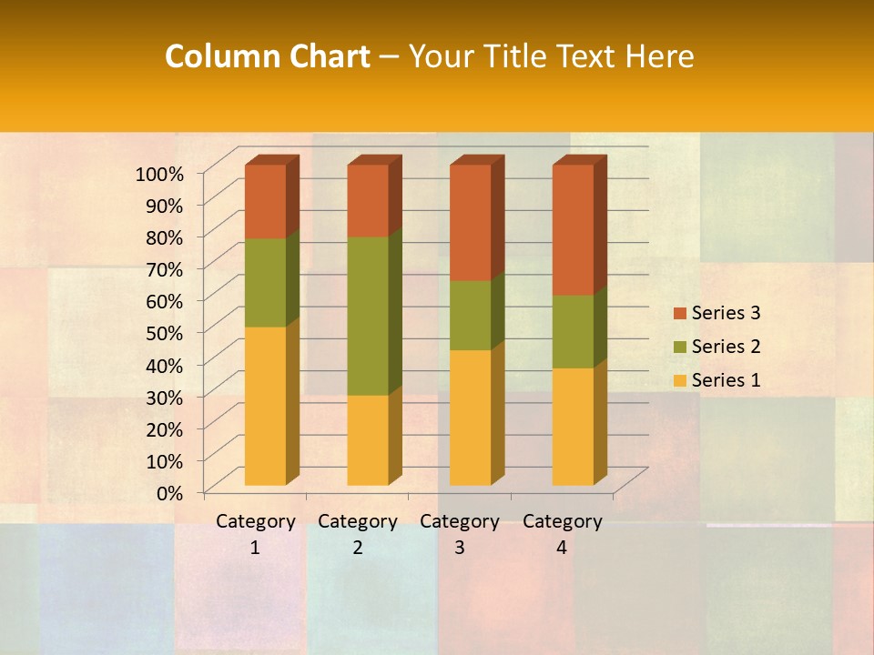 A Colorful Background With Squares Of Different Colors PowerPoint Template