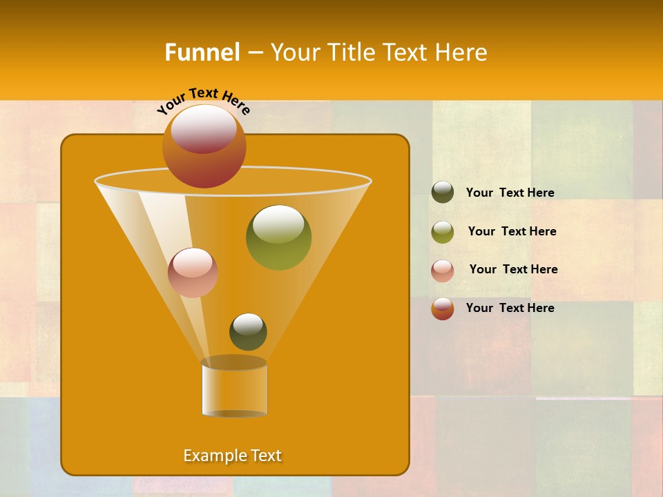 A Colorful Background With Squares Of Different Colors PowerPoint Template