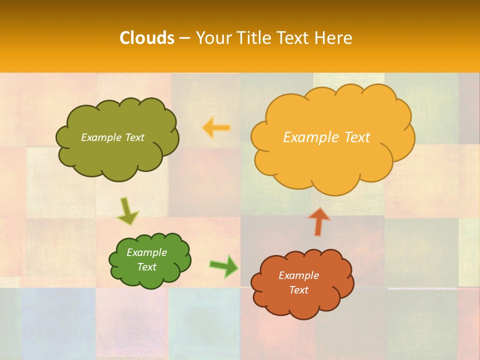 A Colorful Background With Squares Of Different Colors PowerPoint Template
