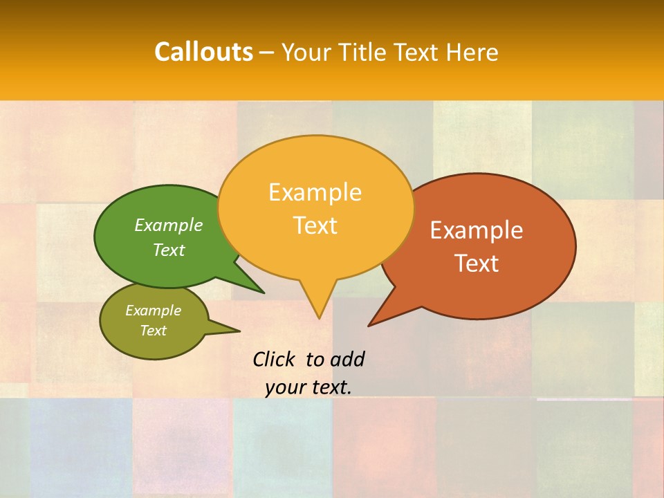 A Colorful Background With Squares Of Different Colors PowerPoint Template
