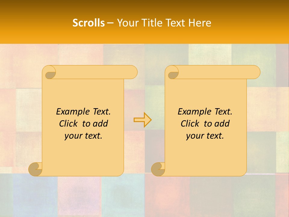 A Colorful Background With Squares Of Different Colors PowerPoint Template