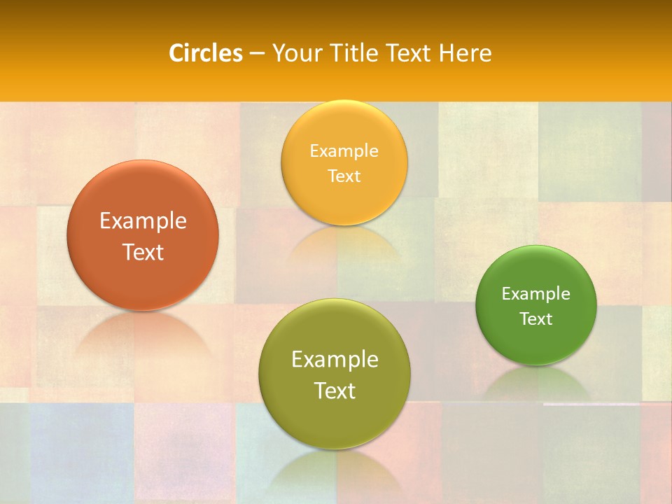 A Colorful Background With Squares Of Different Colors PowerPoint Template
