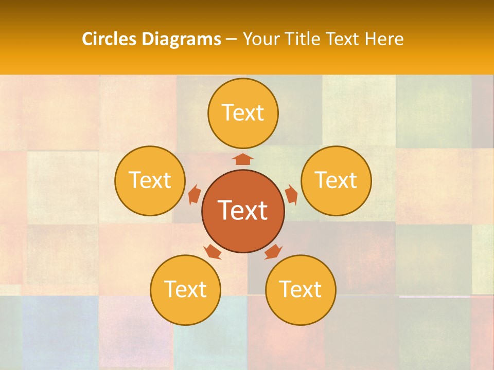 A Colorful Background With Squares Of Different Colors PowerPoint Template
