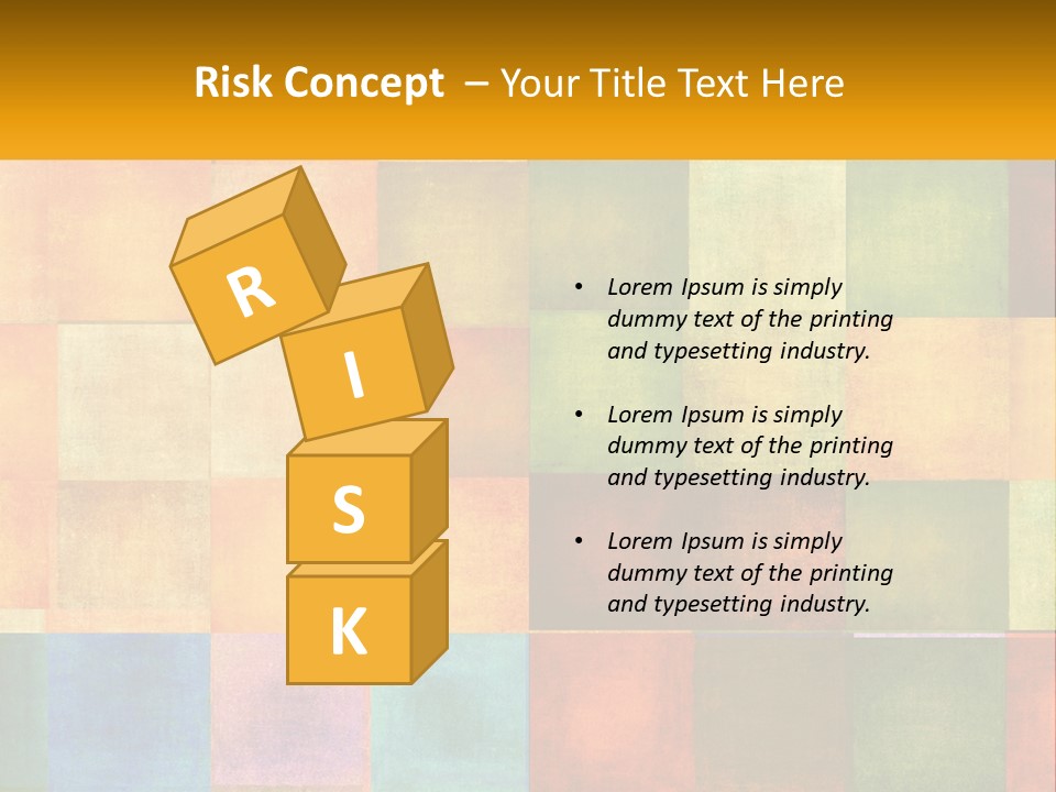 A Colorful Background With Squares Of Different Colors PowerPoint Template