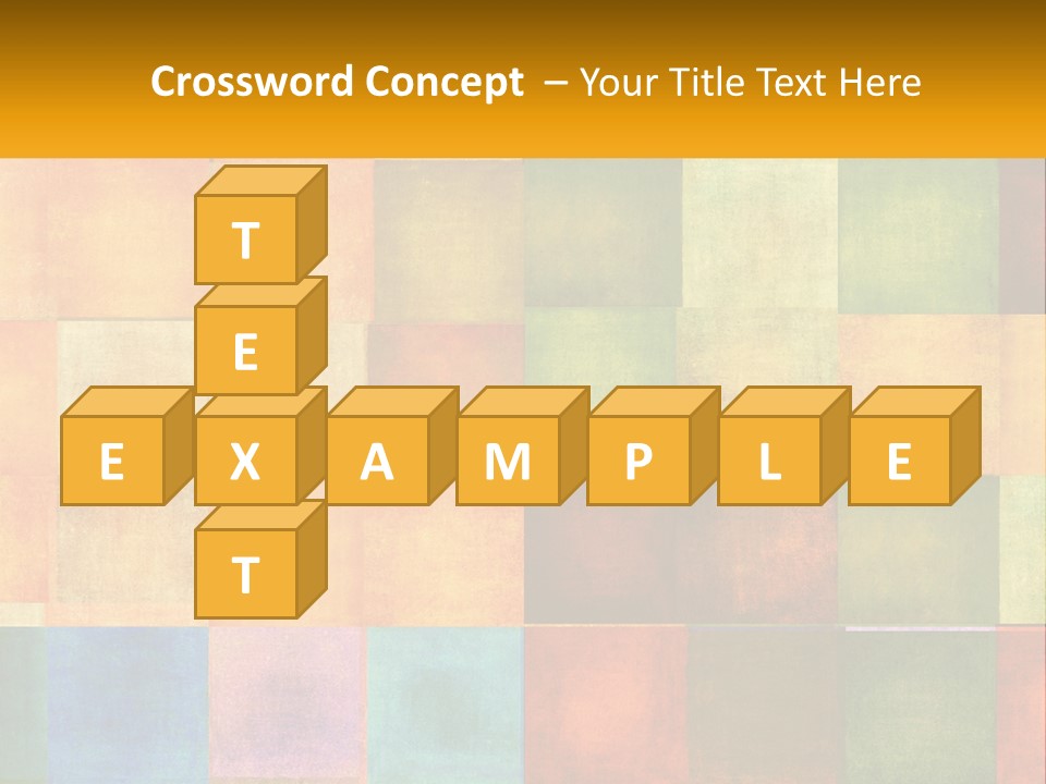 A Colorful Background With Squares Of Different Colors PowerPoint Template