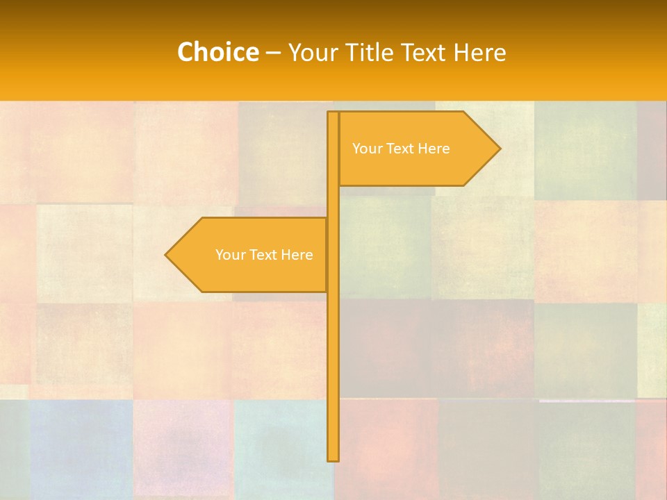 A Colorful Background With Squares Of Different Colors PowerPoint Template