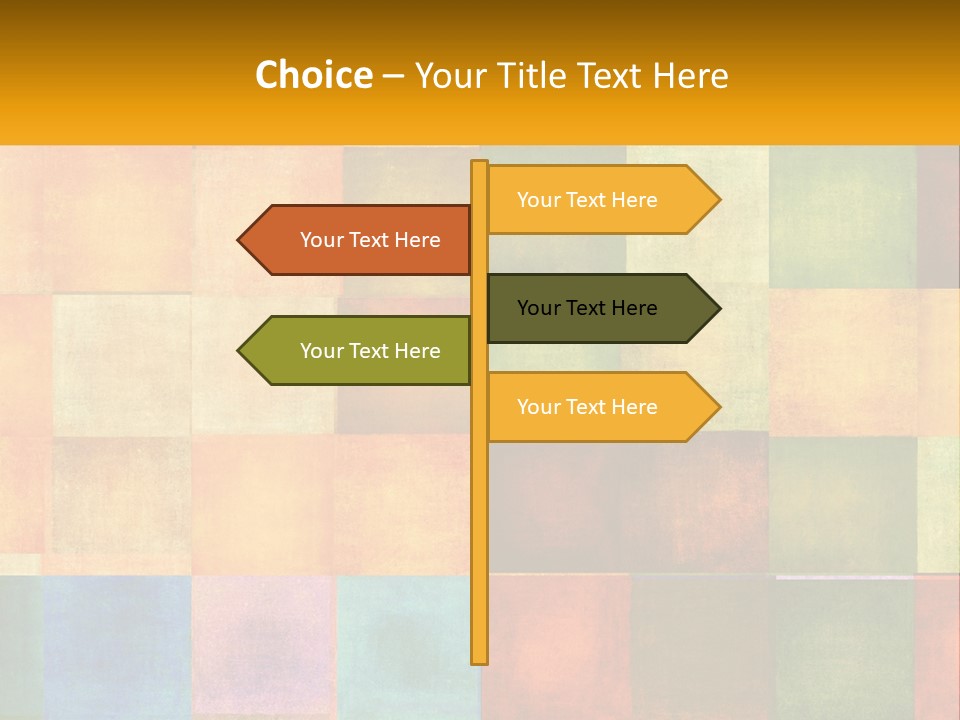 A Colorful Background With Squares Of Different Colors PowerPoint Template