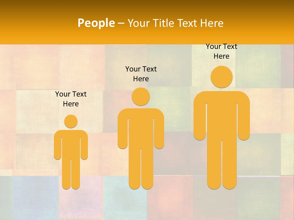 A Colorful Background With Squares Of Different Colors PowerPoint Template