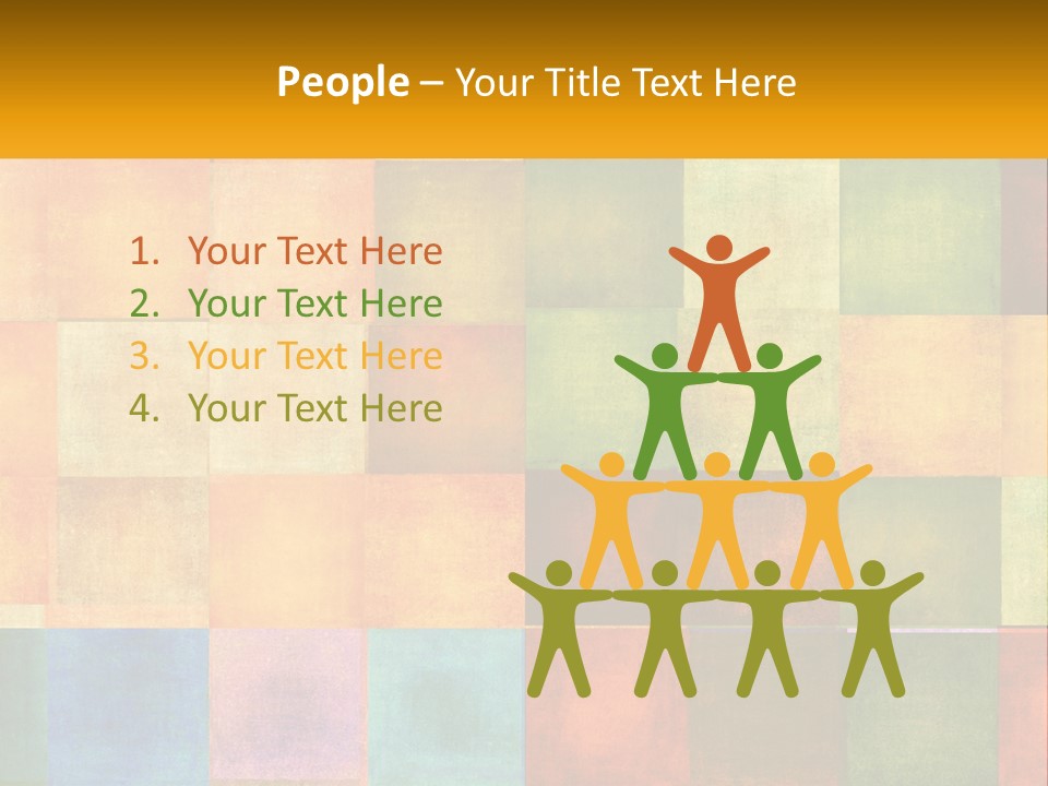 A Colorful Background With Squares Of Different Colors PowerPoint Template