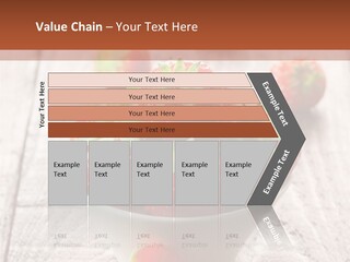 A Bowl Of Strawberries On A Wooden Table PowerPoint Template