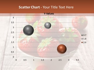 A Bowl Of Strawberries On A Wooden Table PowerPoint Template