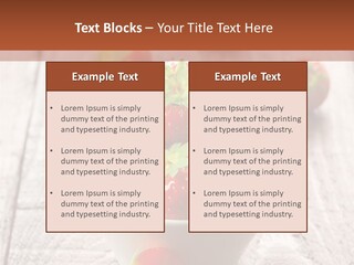 A Bowl Of Strawberries On A Wooden Table PowerPoint Template