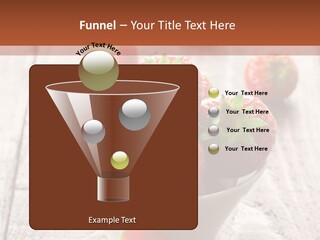 A Bowl Of Strawberries On A Wooden Table PowerPoint Template
