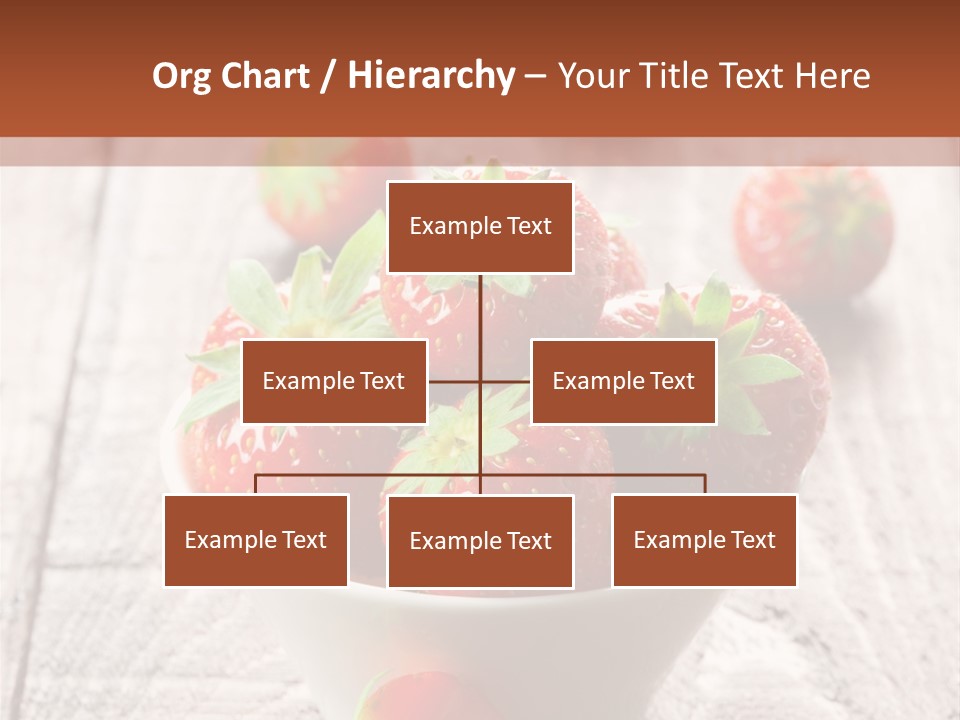 A Bowl Of Strawberries On A Wooden Table PowerPoint Template