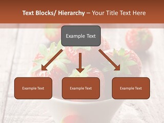 A Bowl Of Strawberries On A Wooden Table PowerPoint Template