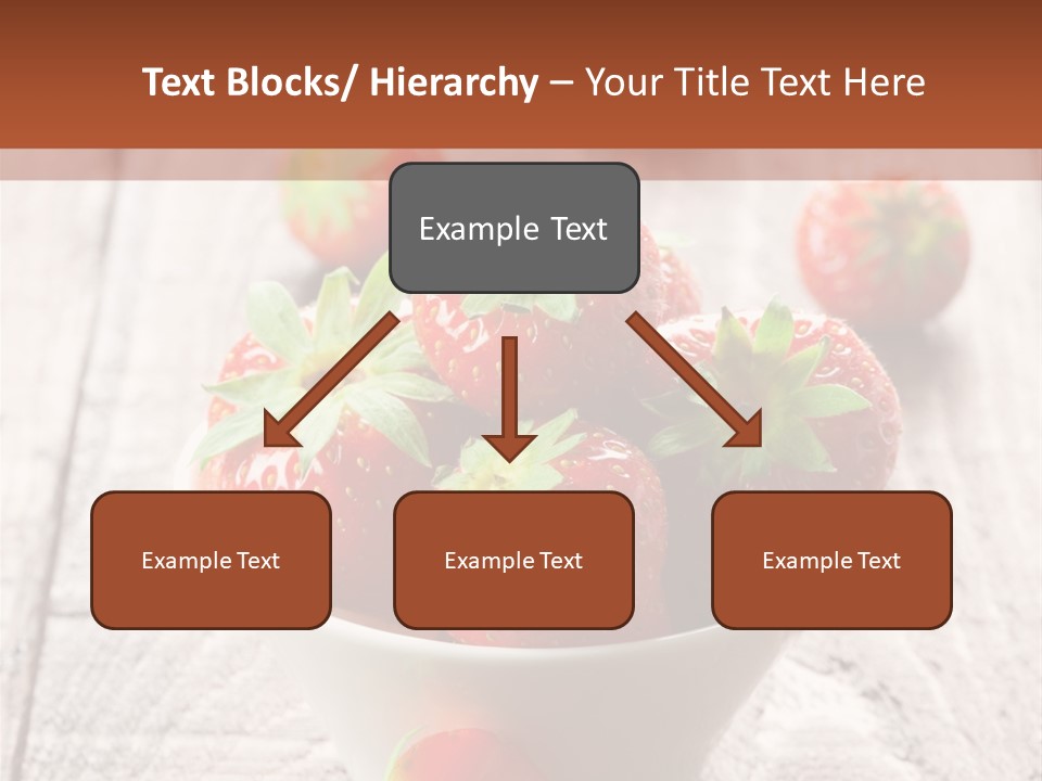 A Bowl Of Strawberries On A Wooden Table PowerPoint Template