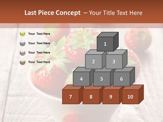 A Bowl Of Strawberries On A Wooden Table PowerPoint Template