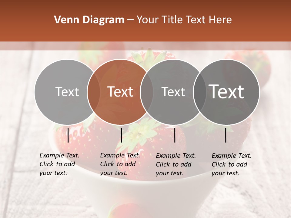 A Bowl Of Strawberries On A Wooden Table PowerPoint Template