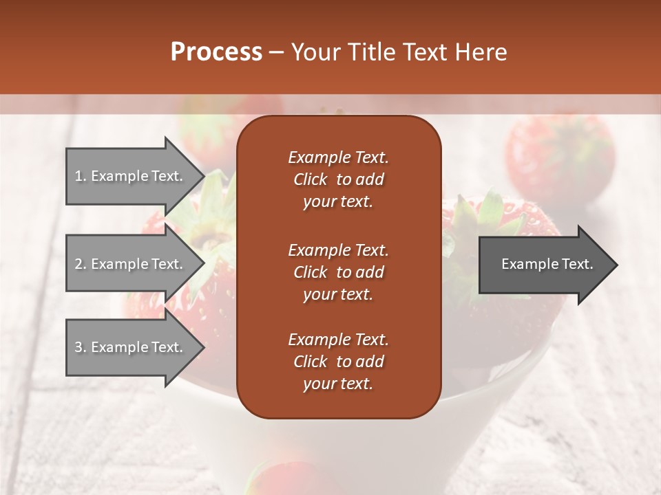 A Bowl Of Strawberries On A Wooden Table PowerPoint Template