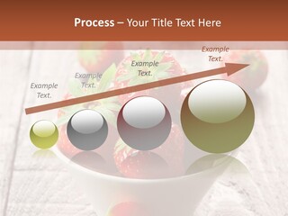 A Bowl Of Strawberries On A Wooden Table PowerPoint Template