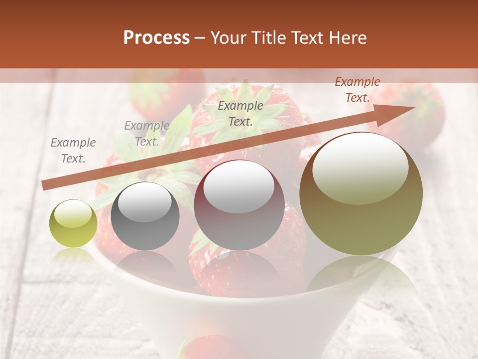 A Bowl Of Strawberries On A Wooden Table PowerPoint Template