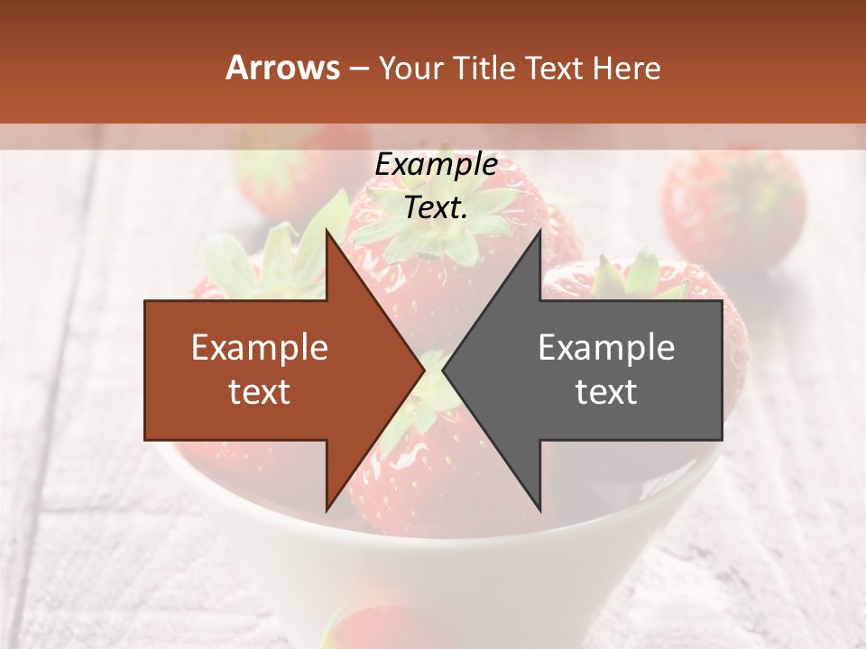 A Bowl Of Strawberries On A Wooden Table PowerPoint Template