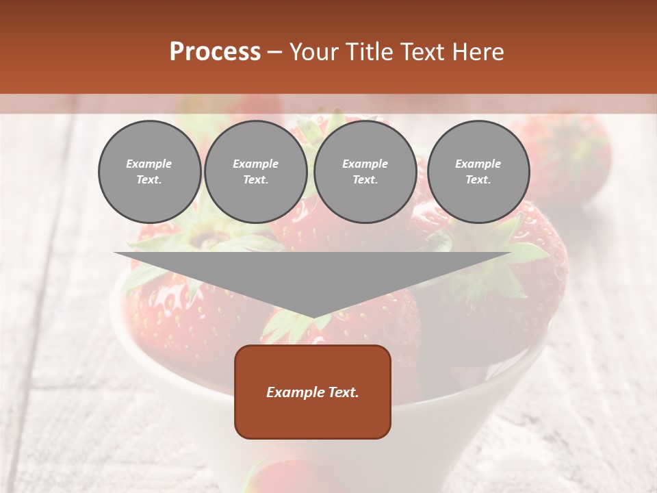 A Bowl Of Strawberries On A Wooden Table PowerPoint Template