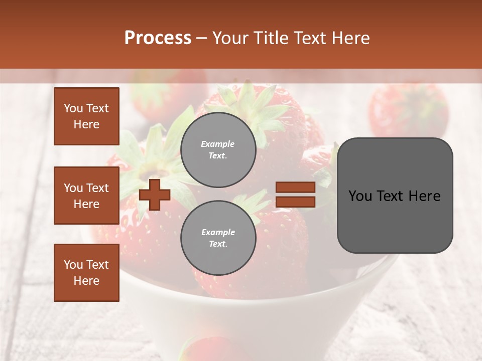 A Bowl Of Strawberries On A Wooden Table PowerPoint Template