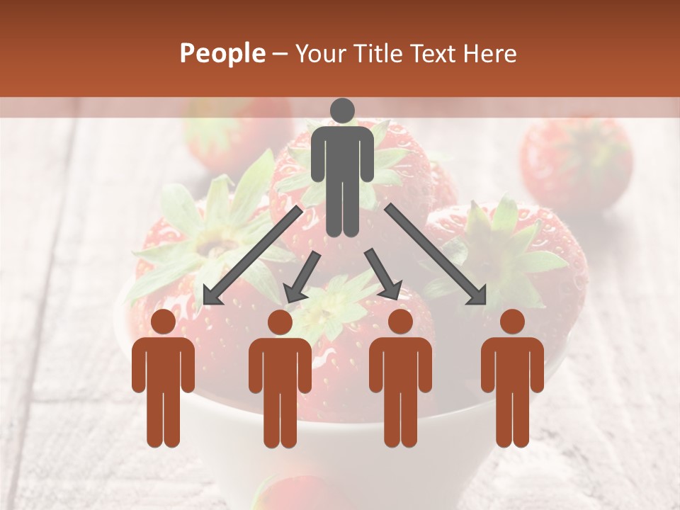 A Bowl Of Strawberries On A Wooden Table PowerPoint Template
