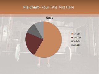 A Woman Lifting A Barbell In A Gym PowerPoint Template