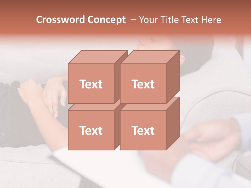 A Woman Laying On A Couch With Her Hand On Her Stomach PowerPoint Template