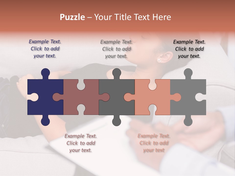 A Woman Laying On A Couch With Her Hand On Her Stomach PowerPoint Template