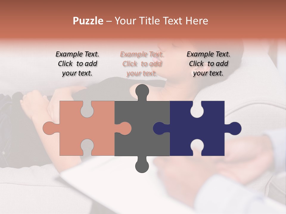 A Woman Laying On A Couch With Her Hand On Her Stomach PowerPoint Template