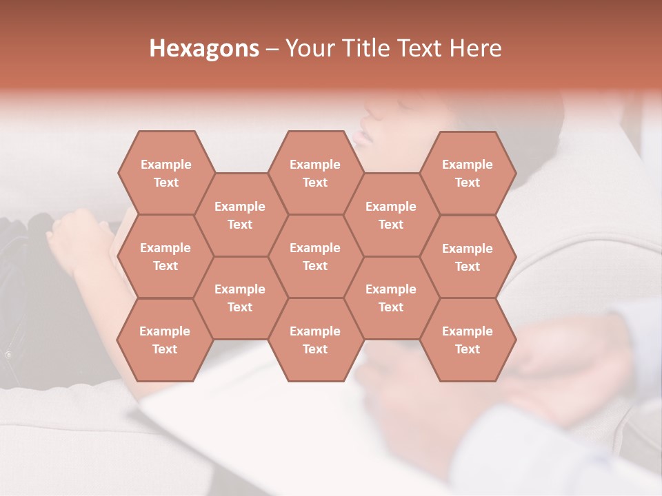 A Woman Laying On A Couch With Her Hand On Her Stomach PowerPoint Template