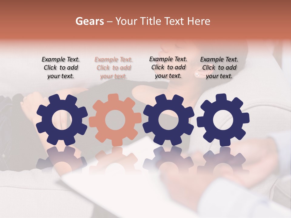 A Woman Laying On A Couch With Her Hand On Her Stomach PowerPoint Template