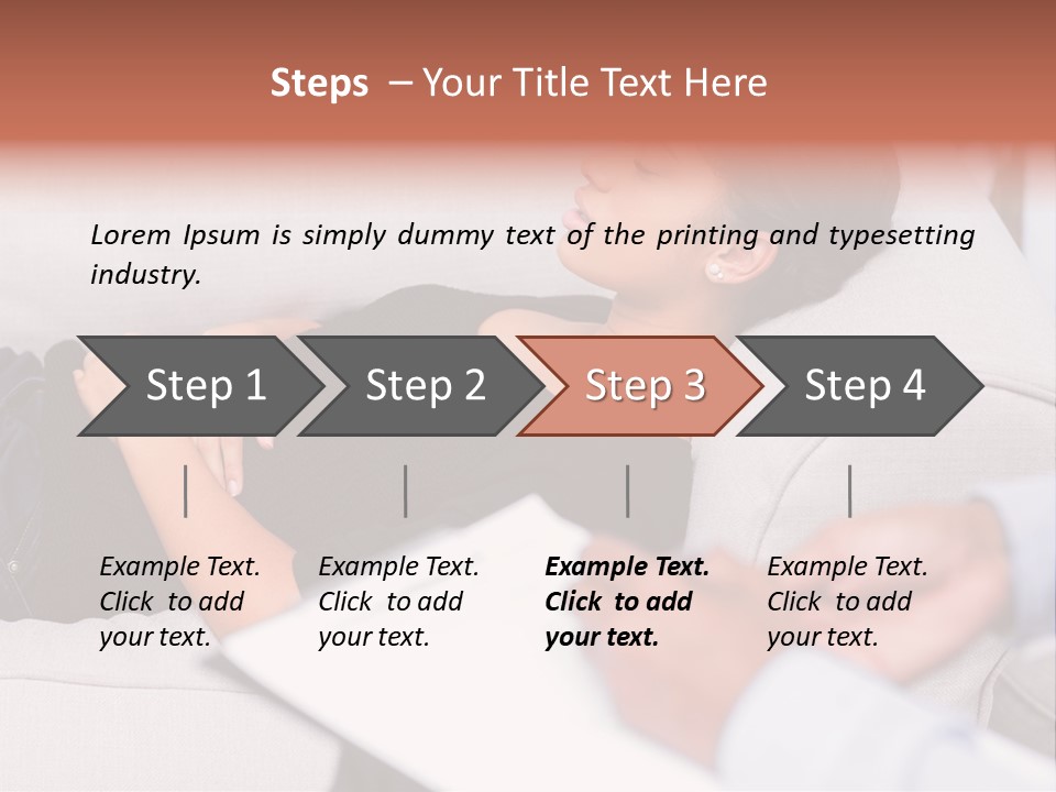 A Woman Laying On A Couch With Her Hand On Her Stomach PowerPoint Template