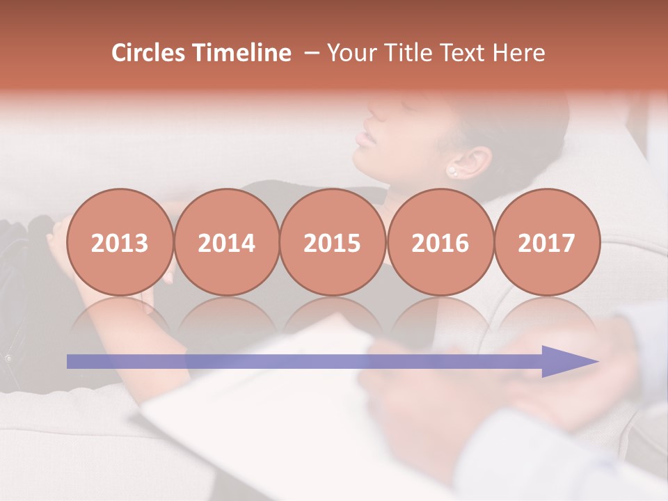 A Woman Laying On A Couch With Her Hand On Her Stomach PowerPoint Template