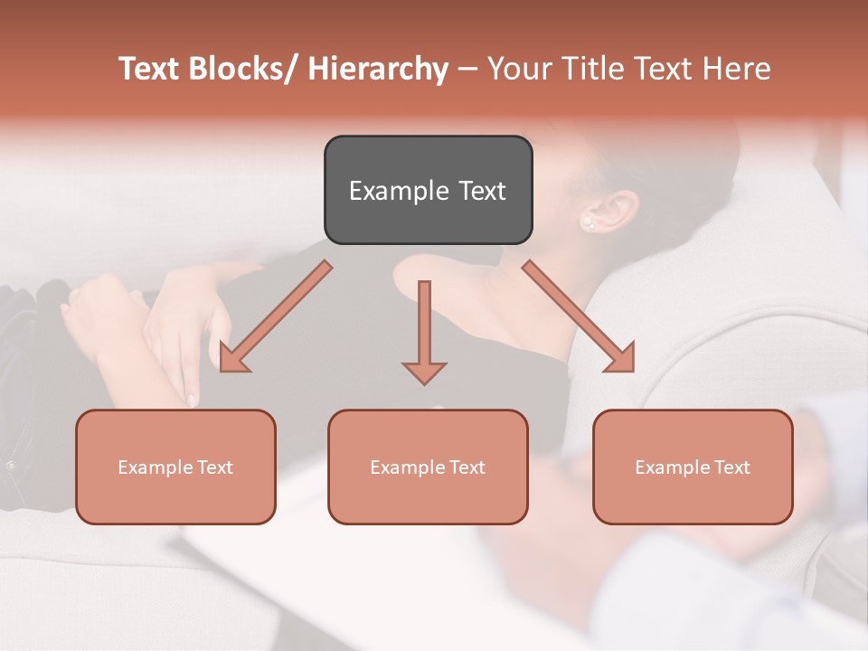 A Woman Laying On A Couch With Her Hand On Her Stomach PowerPoint Template