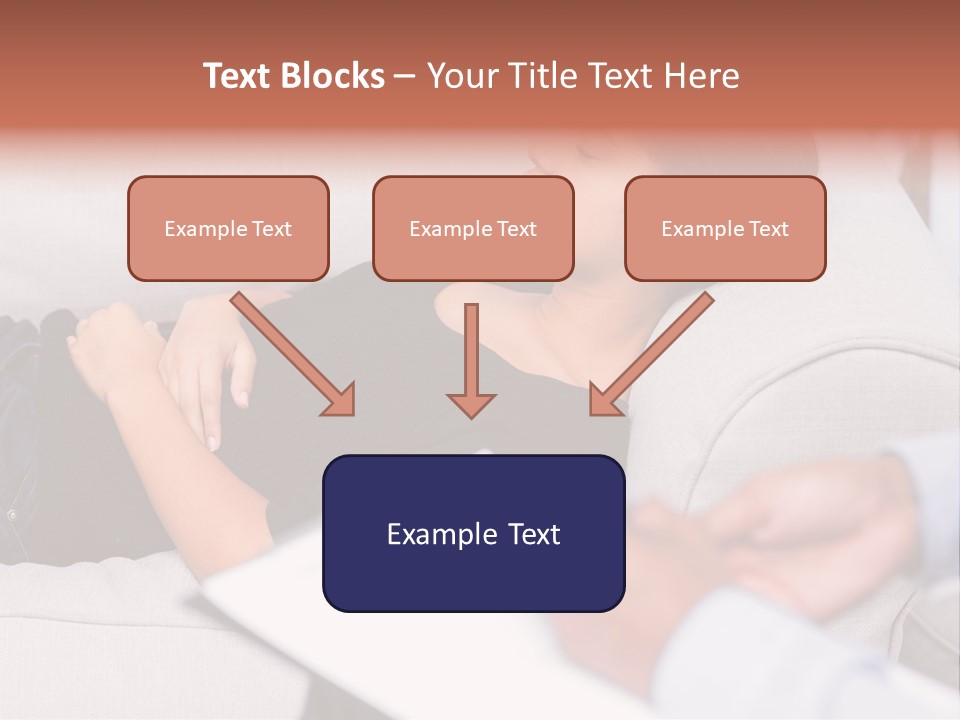 A Woman Laying On A Couch With Her Hand On Her Stomach PowerPoint Template